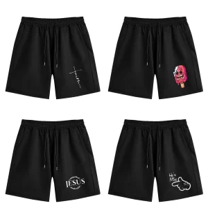 Men's Cotton Printed Pattern Shortsmen's Training Sports