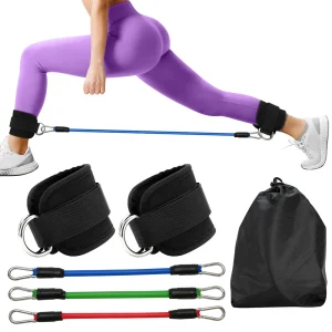 TPE Resistance Bands Ankle Straps Fitness Set